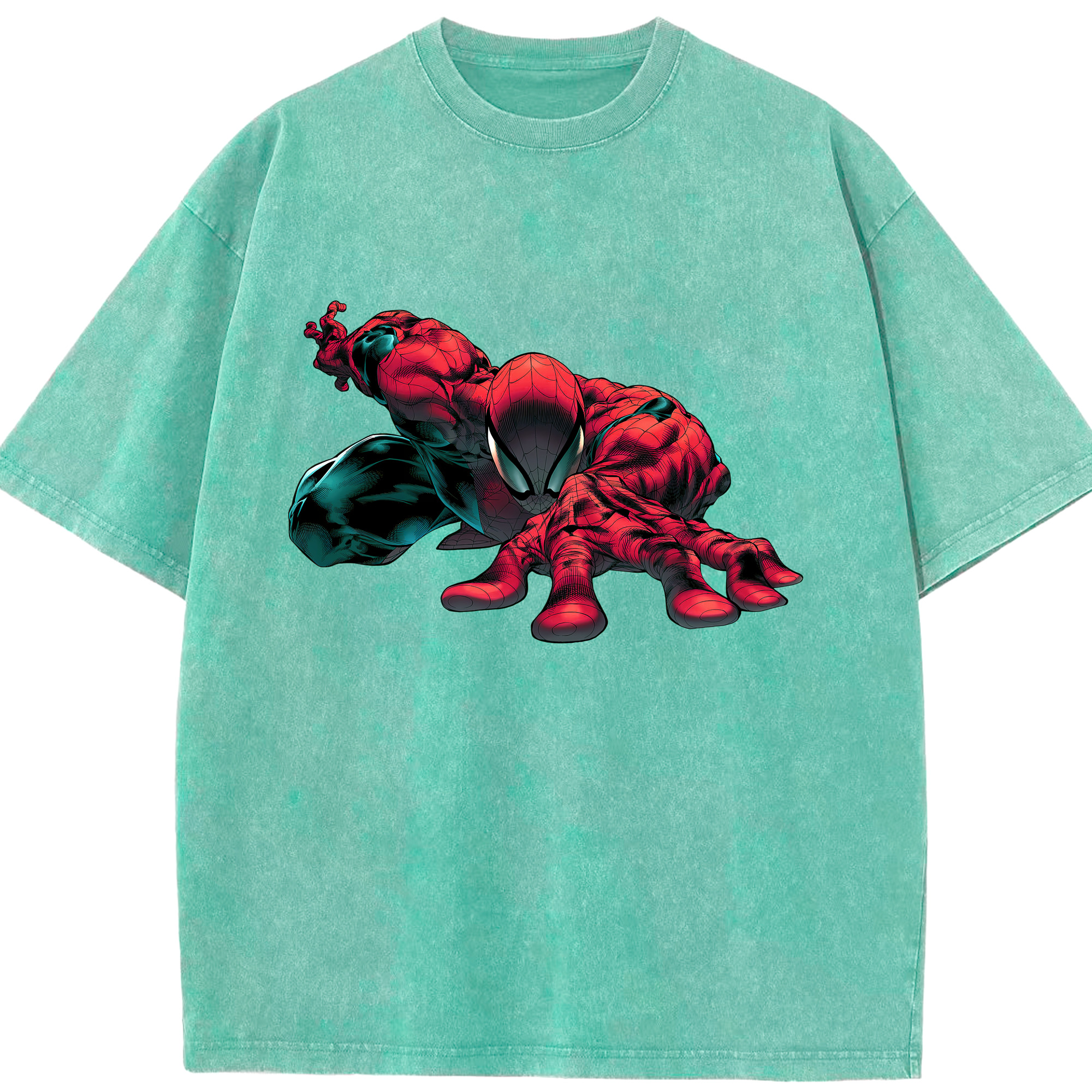 （画像用） Spider Man スパイダーマン 綿100% ヴィンテージ風 半袖Tシャツ（フロントプリント）